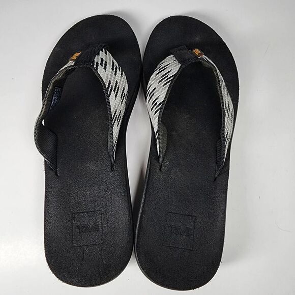 Teva Voya Wedge Thong Sandals Black and Gray‎ womens size 10 - Picture 6 of 9
